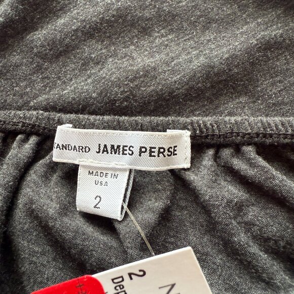 James Perse standard black stretchy 3/4 sleeve lightweight top blouse size 2 NWT - Picture 6 of 9